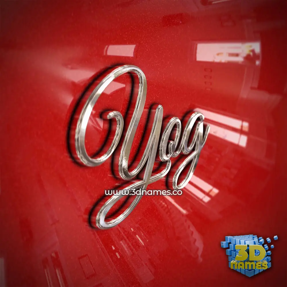 yog in Car Paint style - 3D name wallpaper