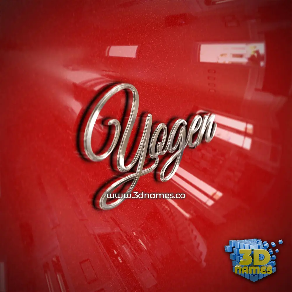 yogen in Car Paint style - 3D name wallpaper