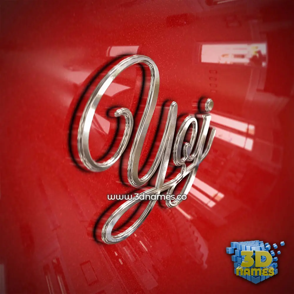 yoj in Car Paint style - 3D name wallpaper