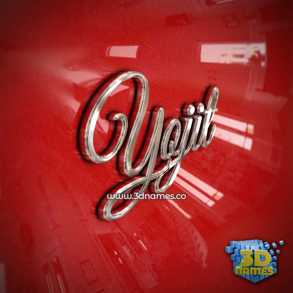 yojit in Car Paint style - 3D name wallpaper