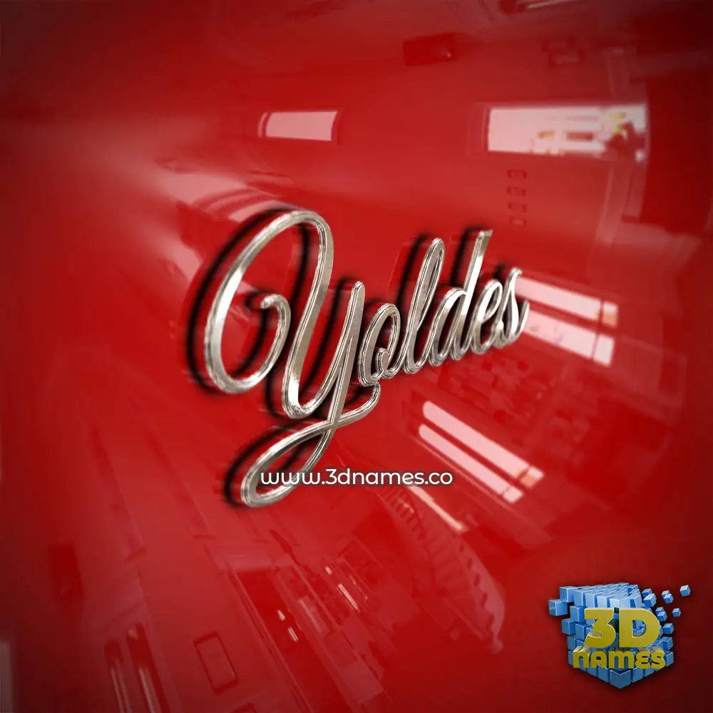 yoldes in Car Paint style - 3D name wallpaper