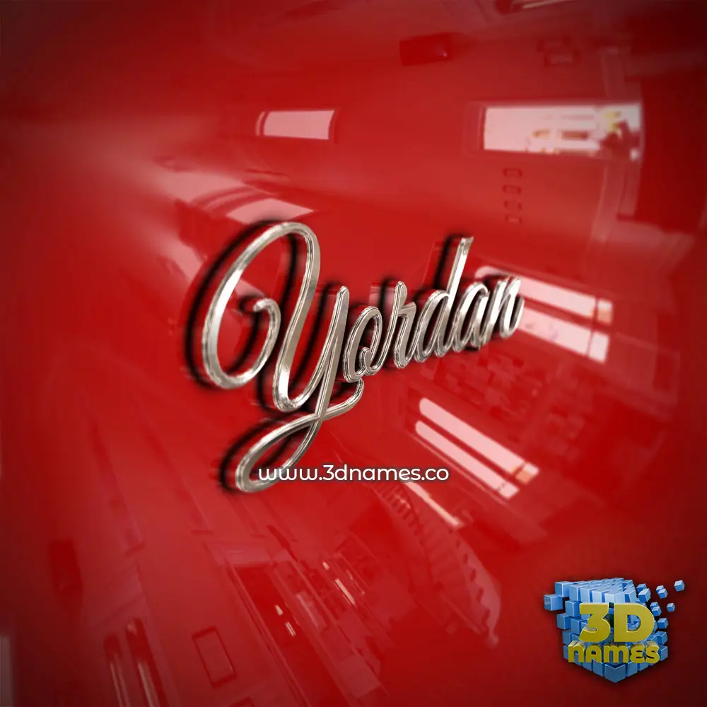 yordan in Car Paint style - 3D name wallpaper