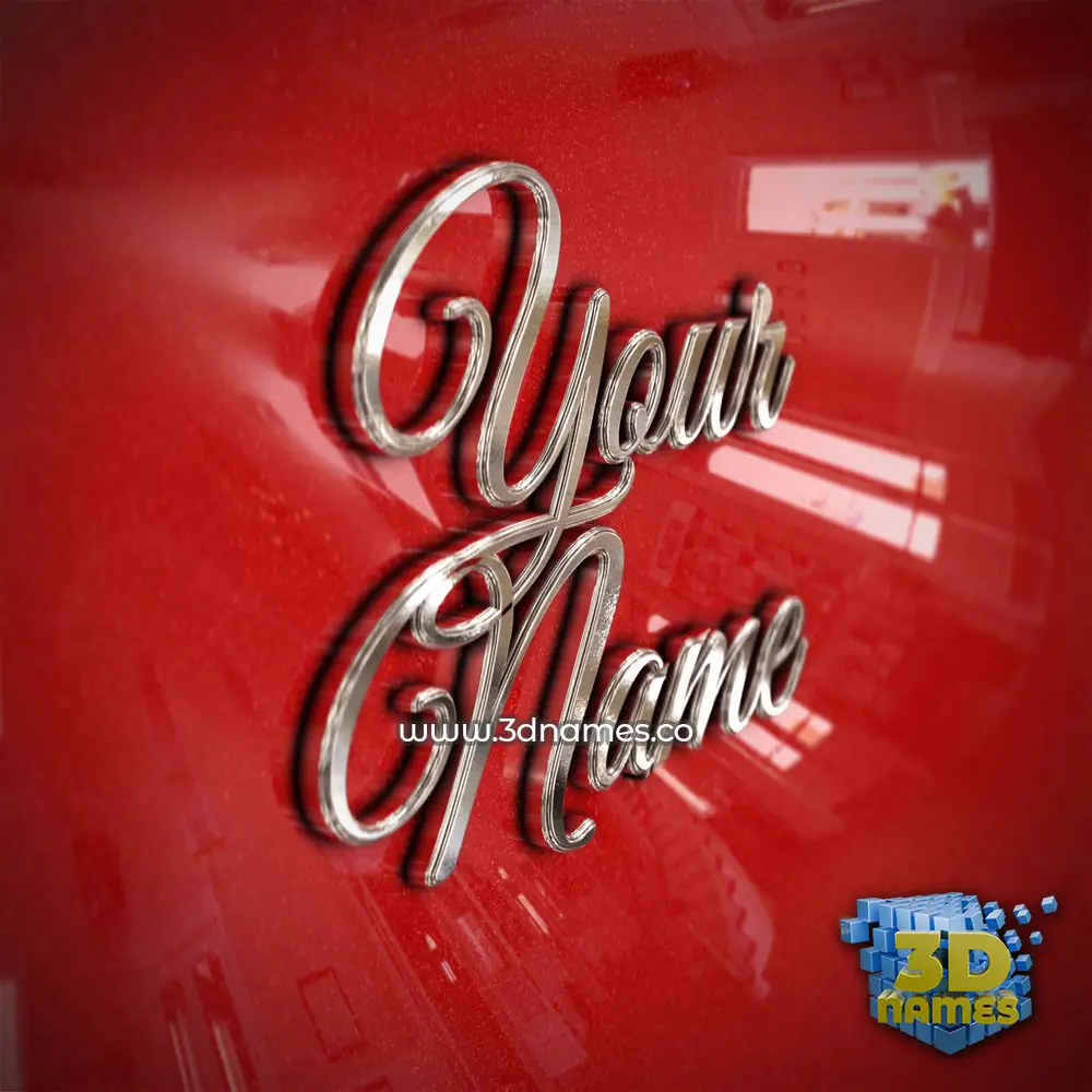 your name in Car Paint style - 3D name wallpaper