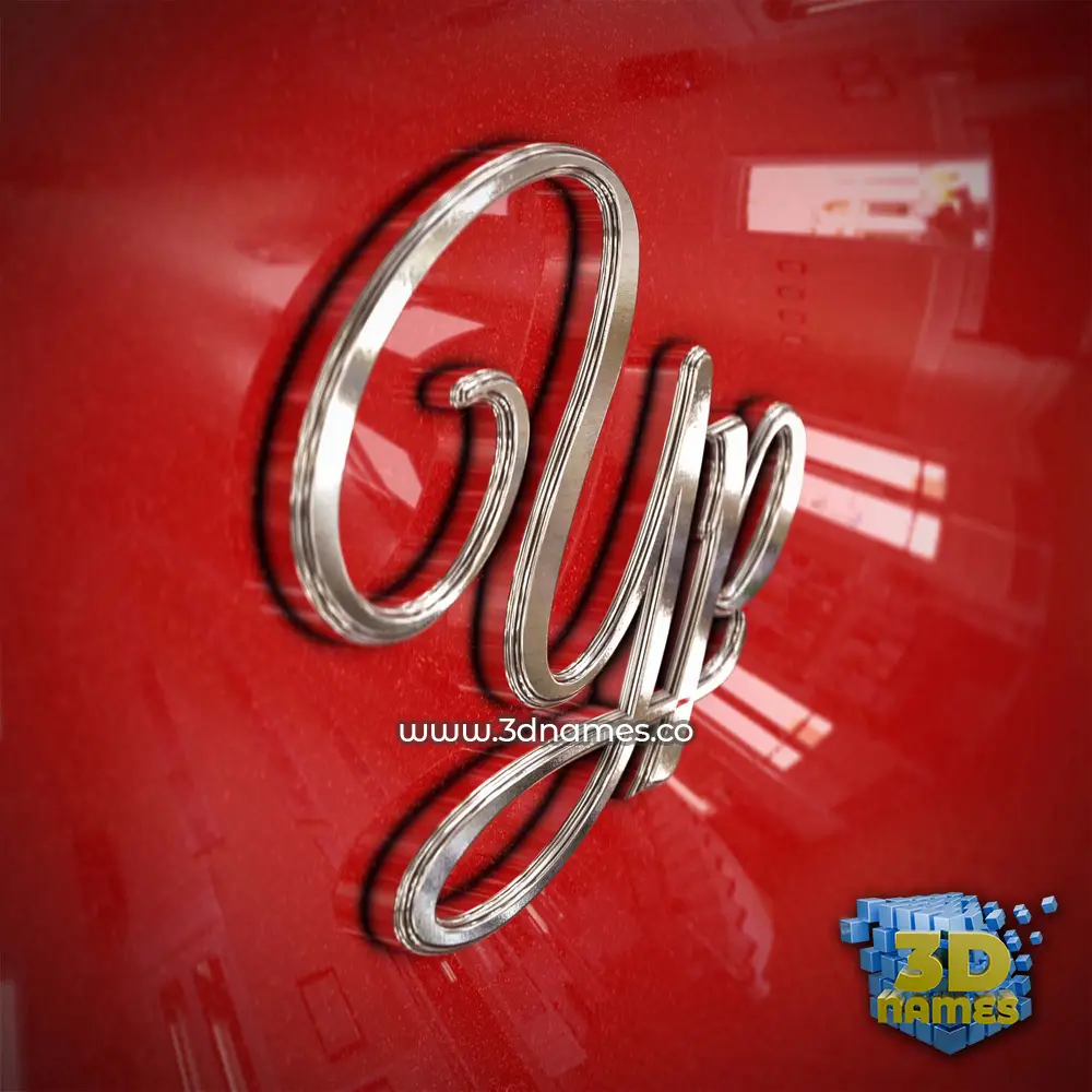 yp in Car Paint style - 3D name wallpaper