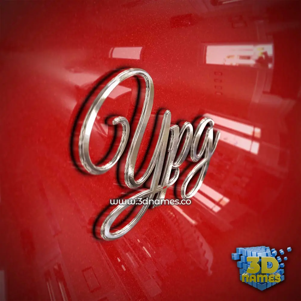 ypg in Car Paint style - 3D name wallpaper