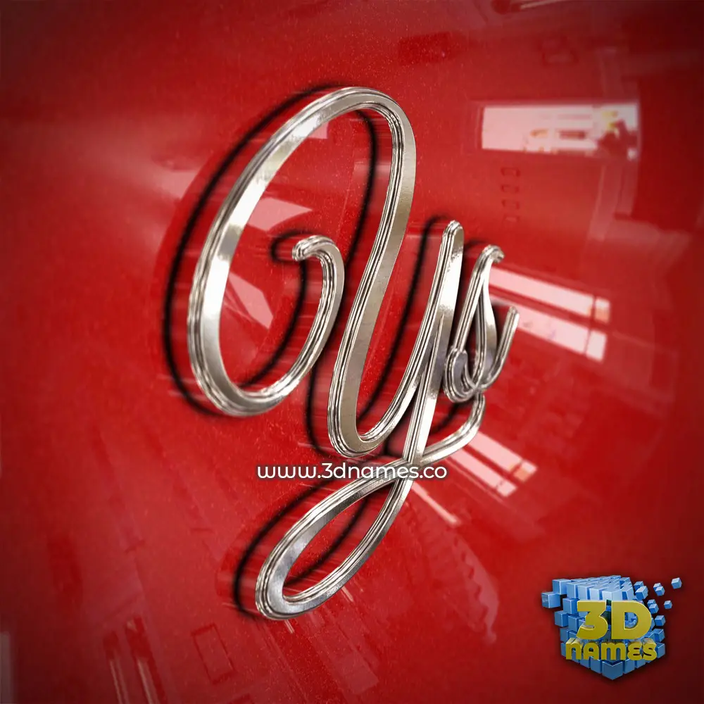 ys in Car Paint style - 3D name wallpaper