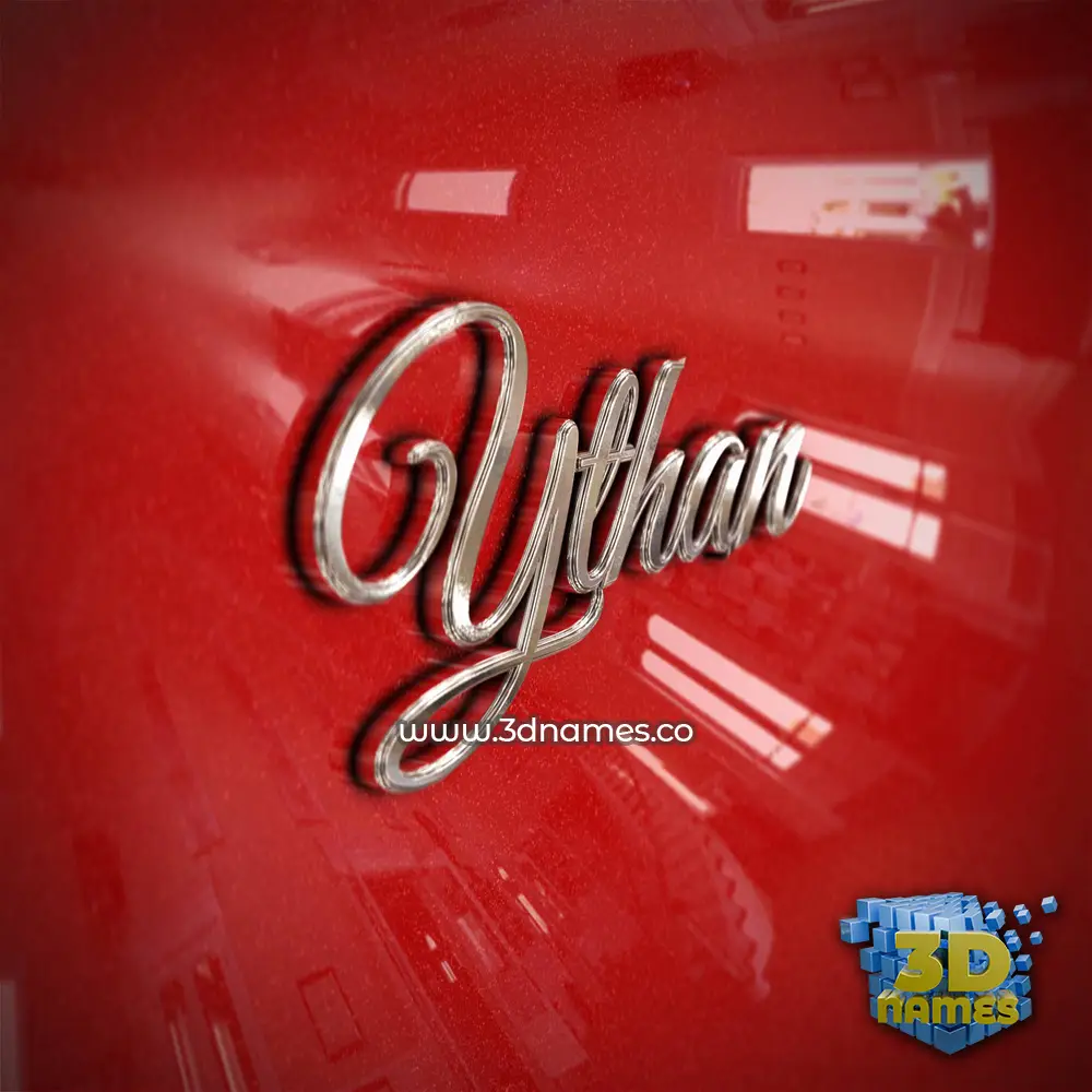 ythan in Car Paint style - 3D name wallpaper