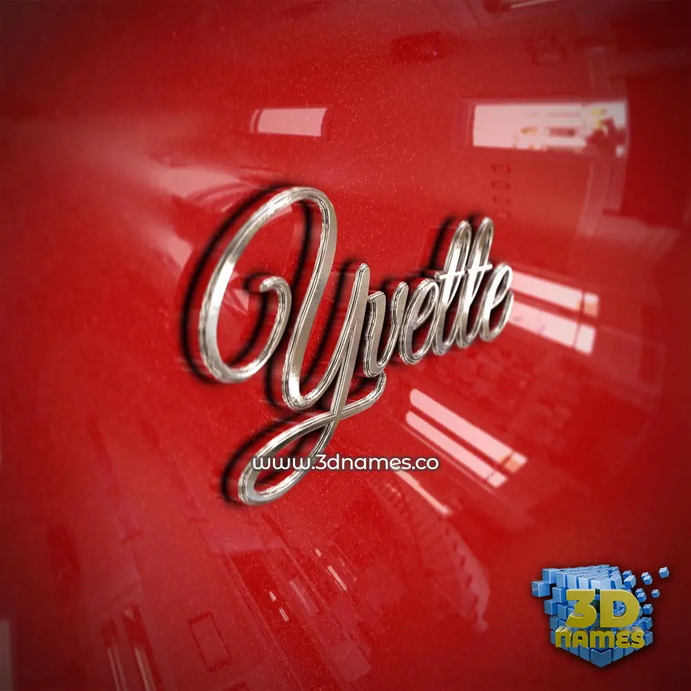 yvette in Car Paint style - 3D name wallpaper