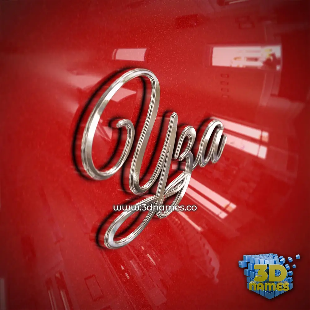 yza in Car Paint style - 3D name wallpaper