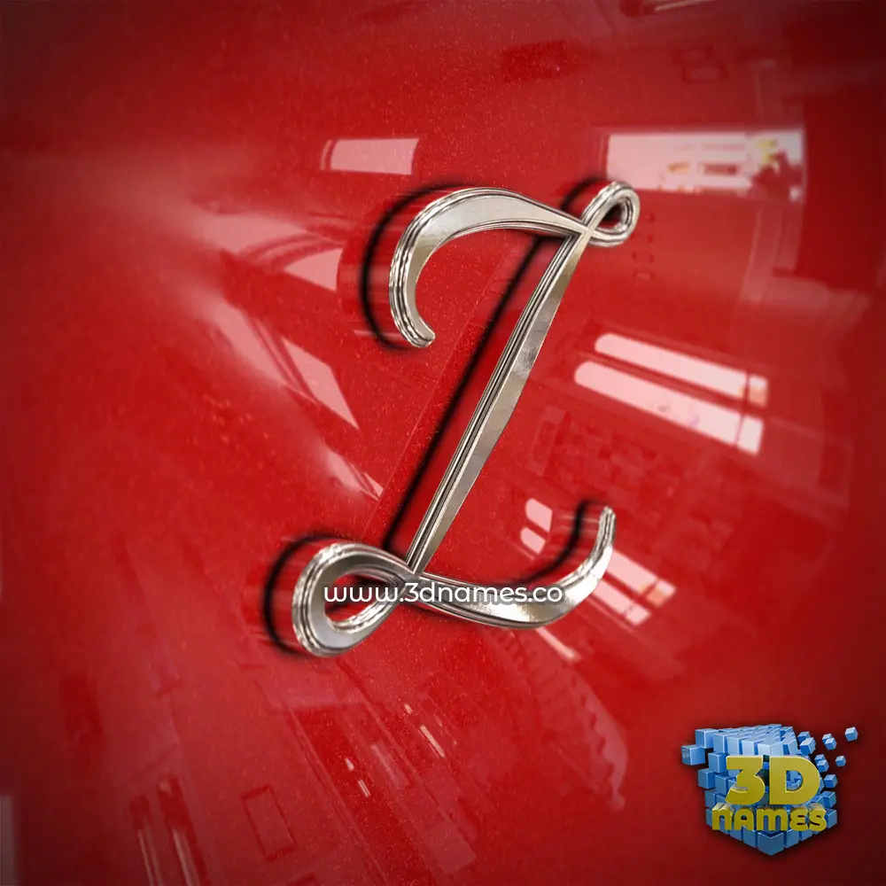 z in Car Paint style - 3D name wallpaper