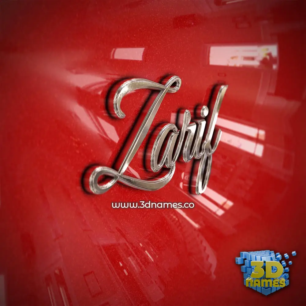 zarif in Car Paint style - 3D name wallpaper