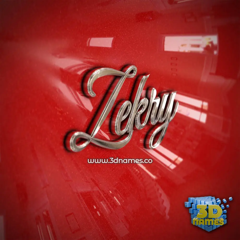 zekry in Car Paint style - 3D name wallpaper