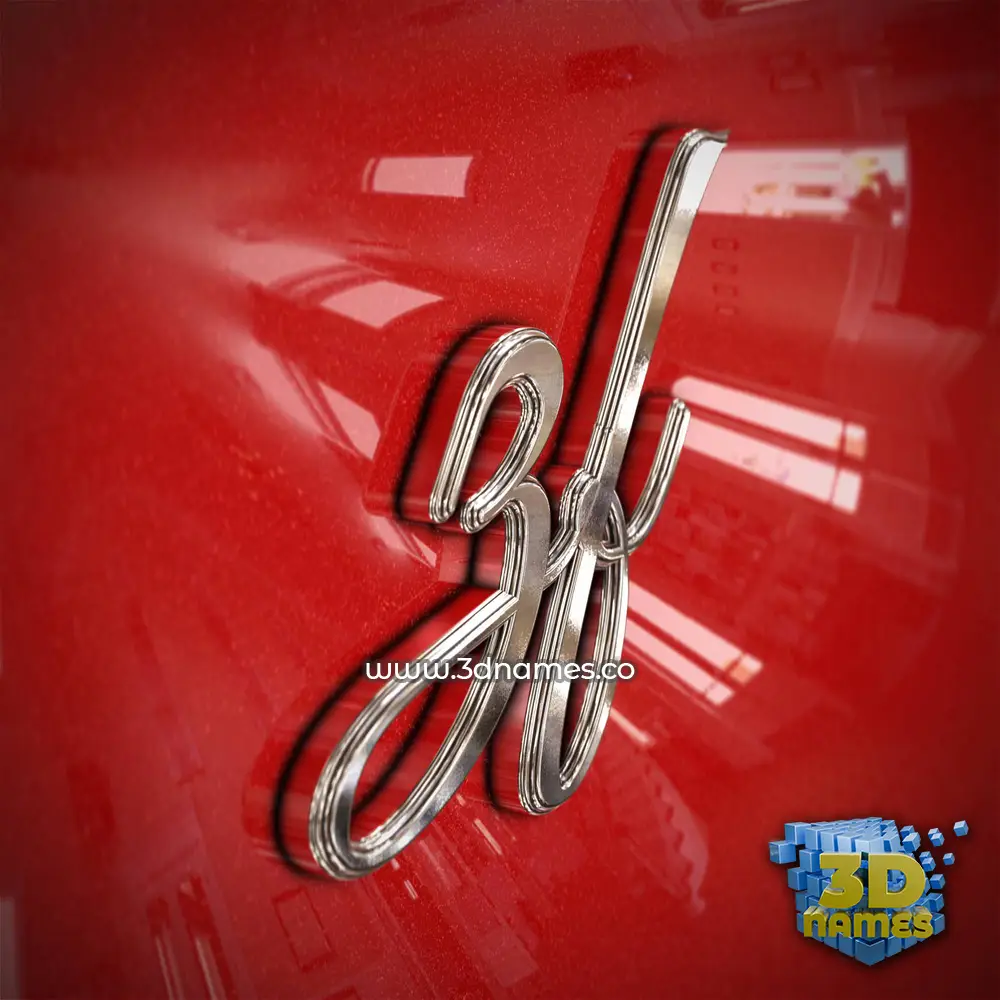 zf in Car Paint style - 3D name wallpaper