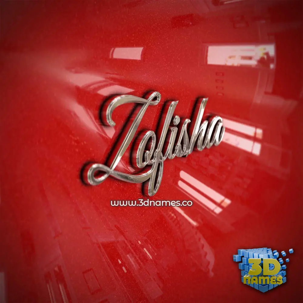 zofisha in Car Paint style - 3D name wallpaper