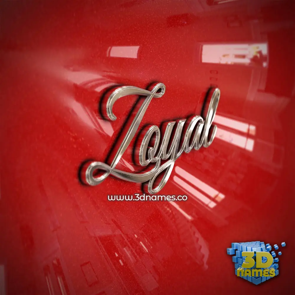 zoyal in Car Paint style - 3D name wallpaper