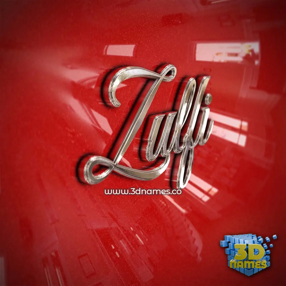zulfi in Car Paint style - 3D name wallpaper