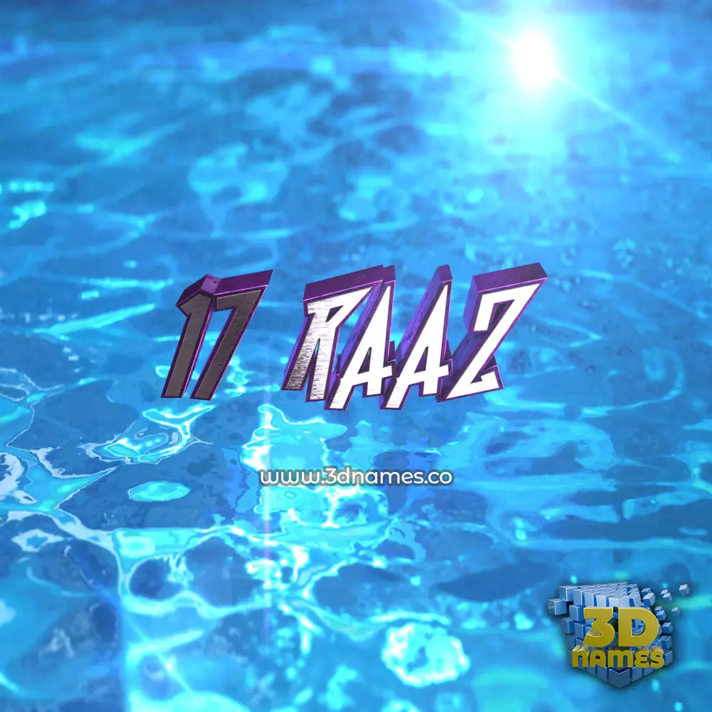 17 raaz in Water 2015 style - 3D name wallpaper