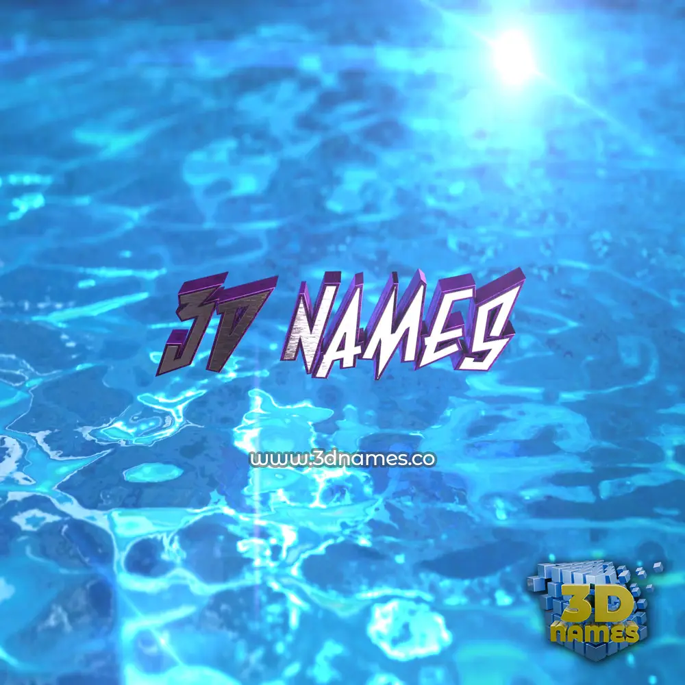 3d names in Water 2015 style - 3D name wallpaper