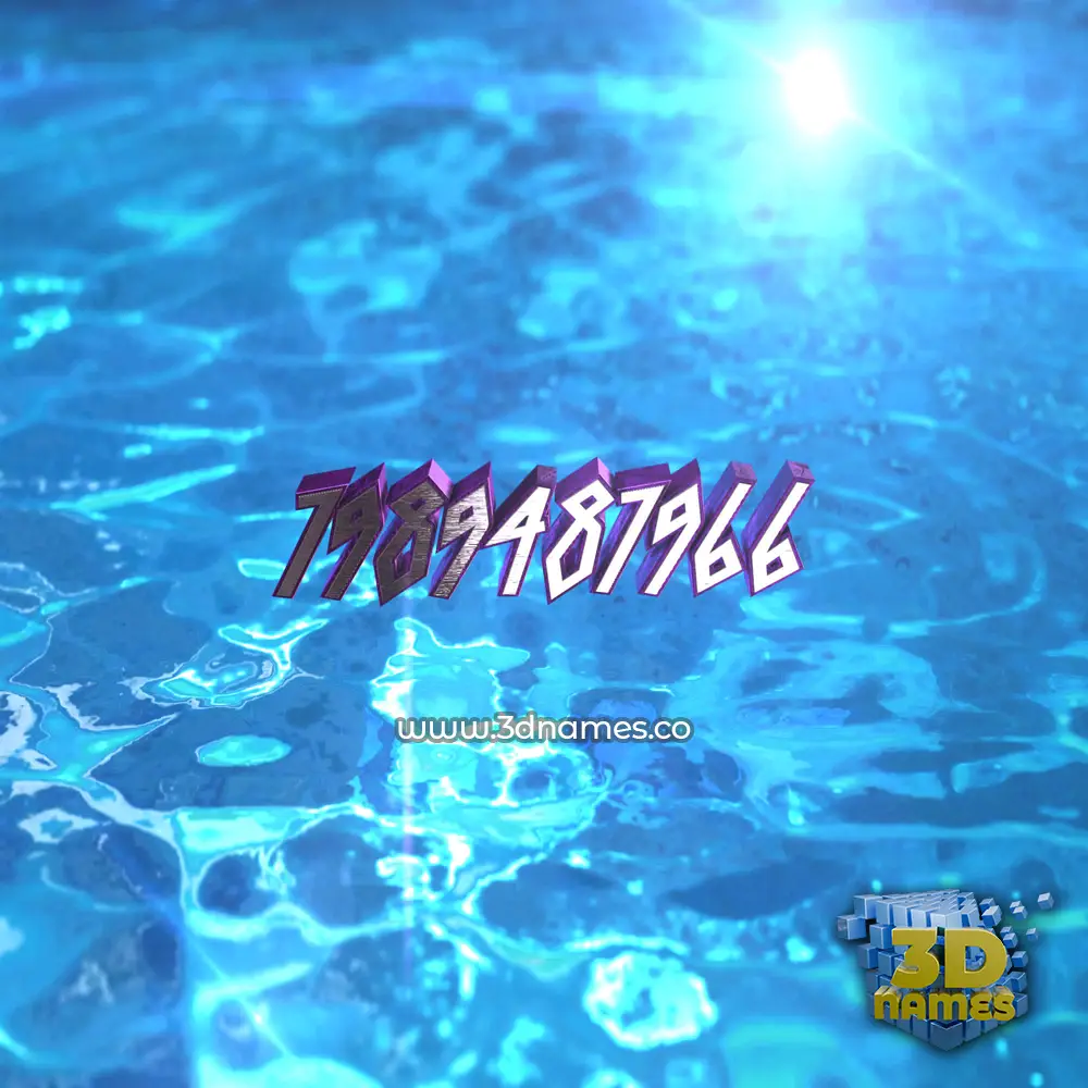 7989487966 in Water 2015 style - 3D name wallpaper