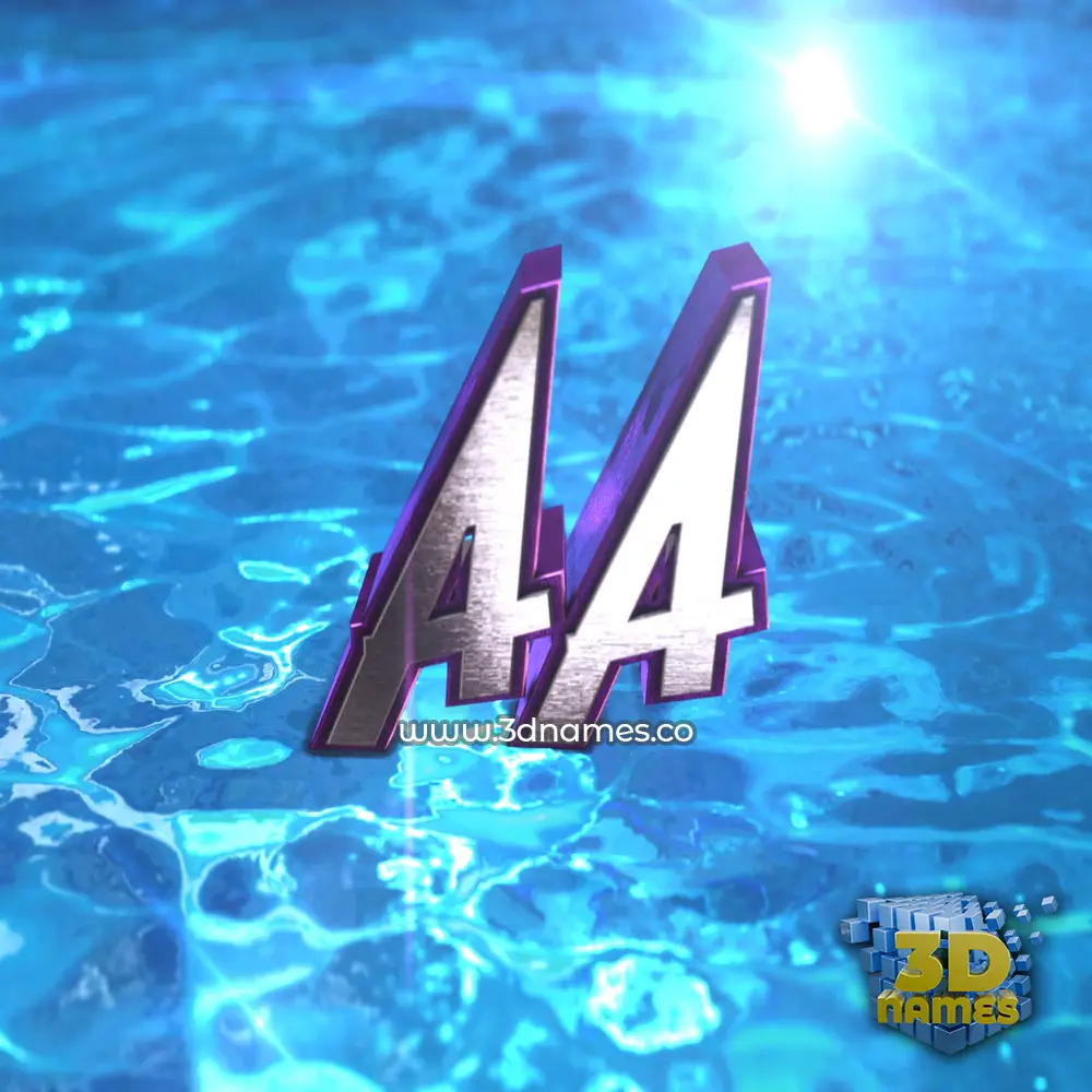 aa in Water 2015 style - 3D name wallpaper