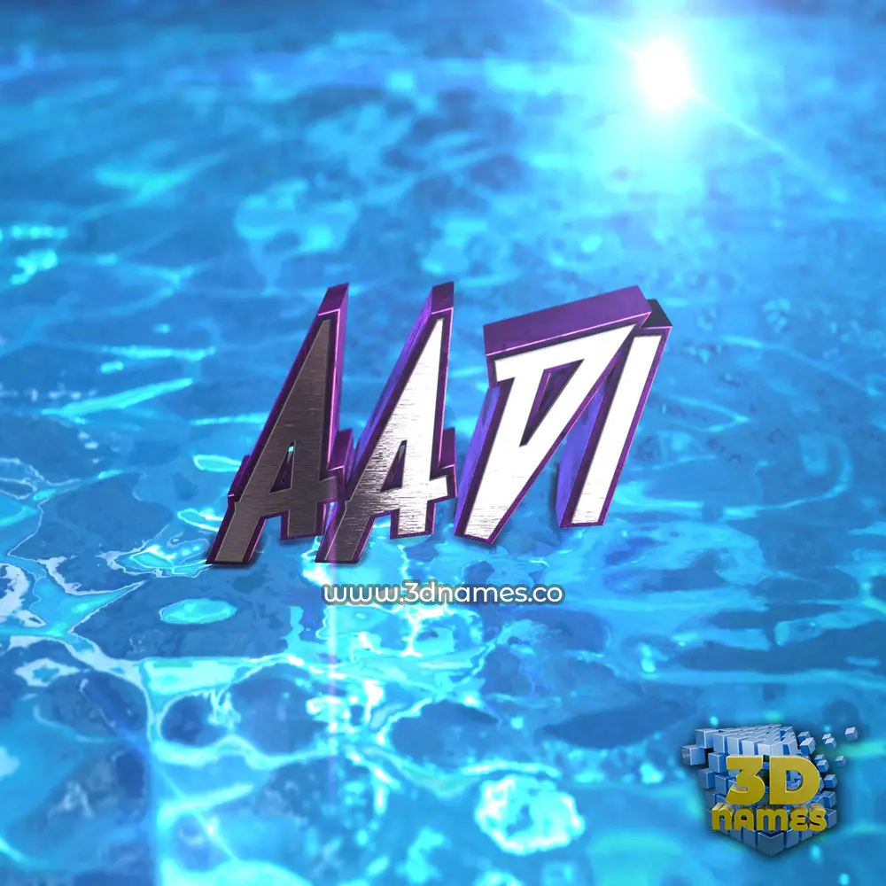 aadi in Water 2015 style - 3D name wallpaper