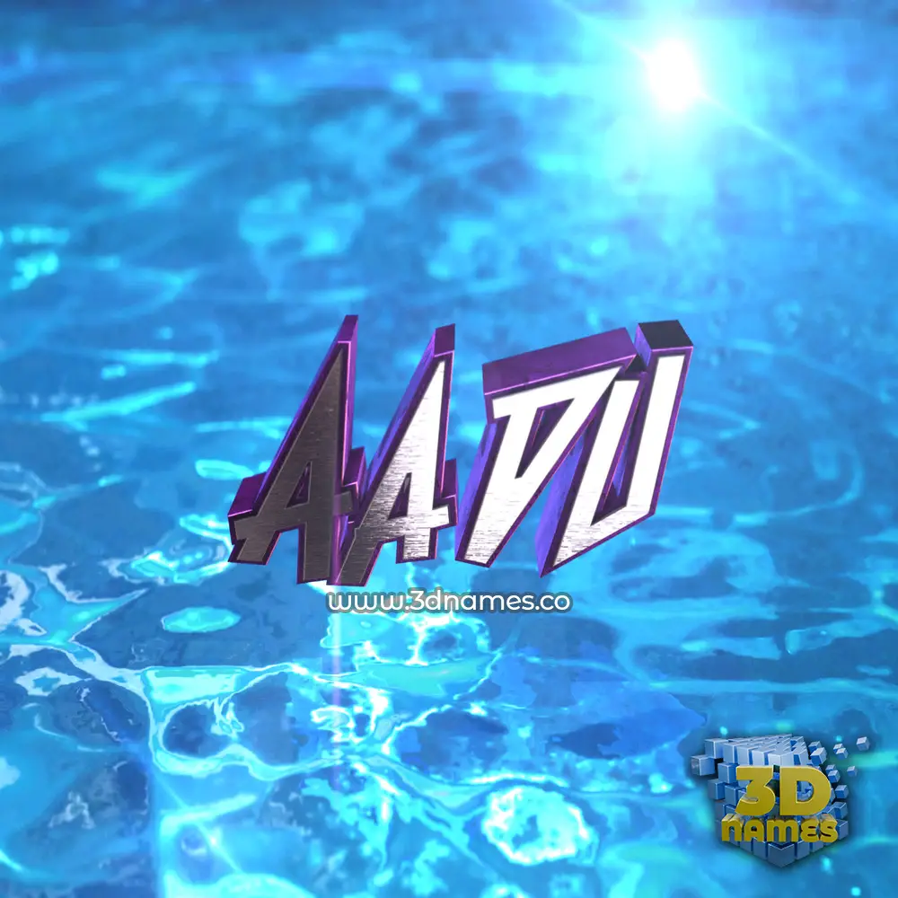 aadu in Water 2015 style - 3D name wallpaper