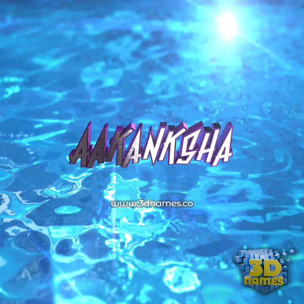 aakanksha in Water 2015 style - 3D name wallpaper