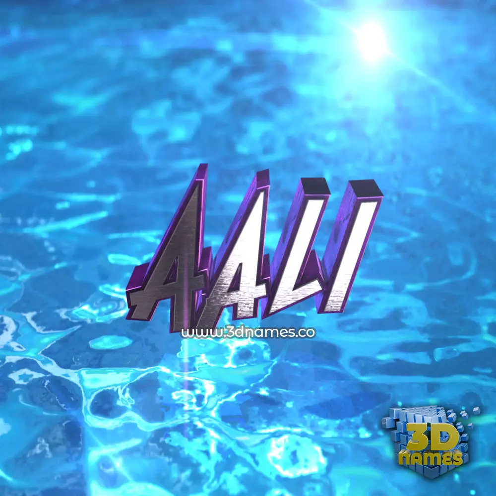 aali in Water 2015 style - 3D name wallpaper