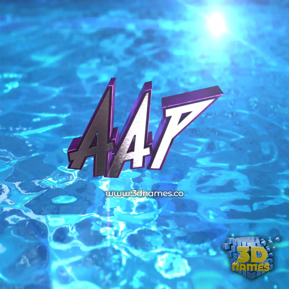aap in Water 2015 style - 3D name wallpaper