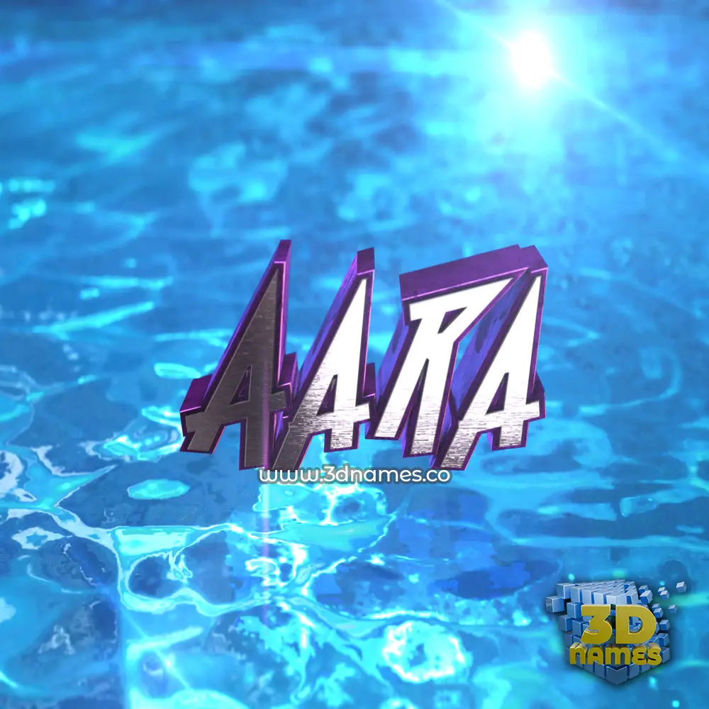aara in Water 2015 style - 3D name wallpaper