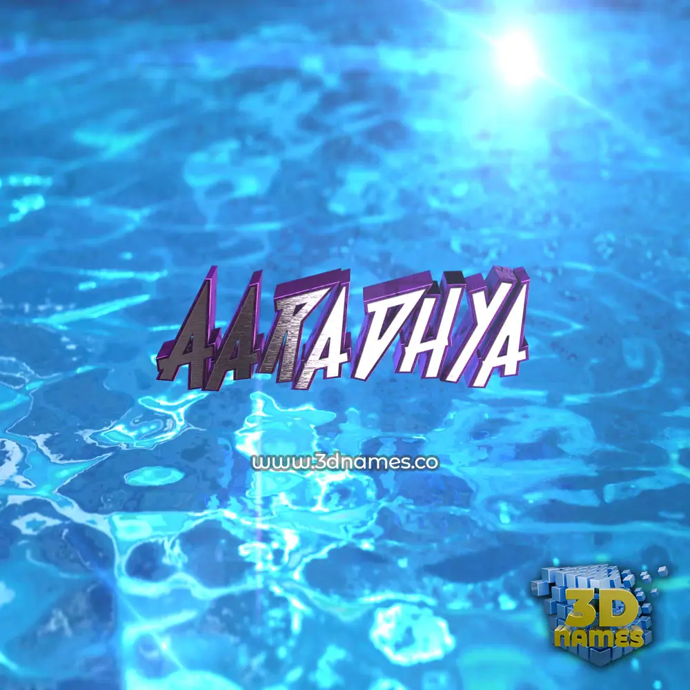 aaradhya in Water 2015 style - 3D name wallpaper