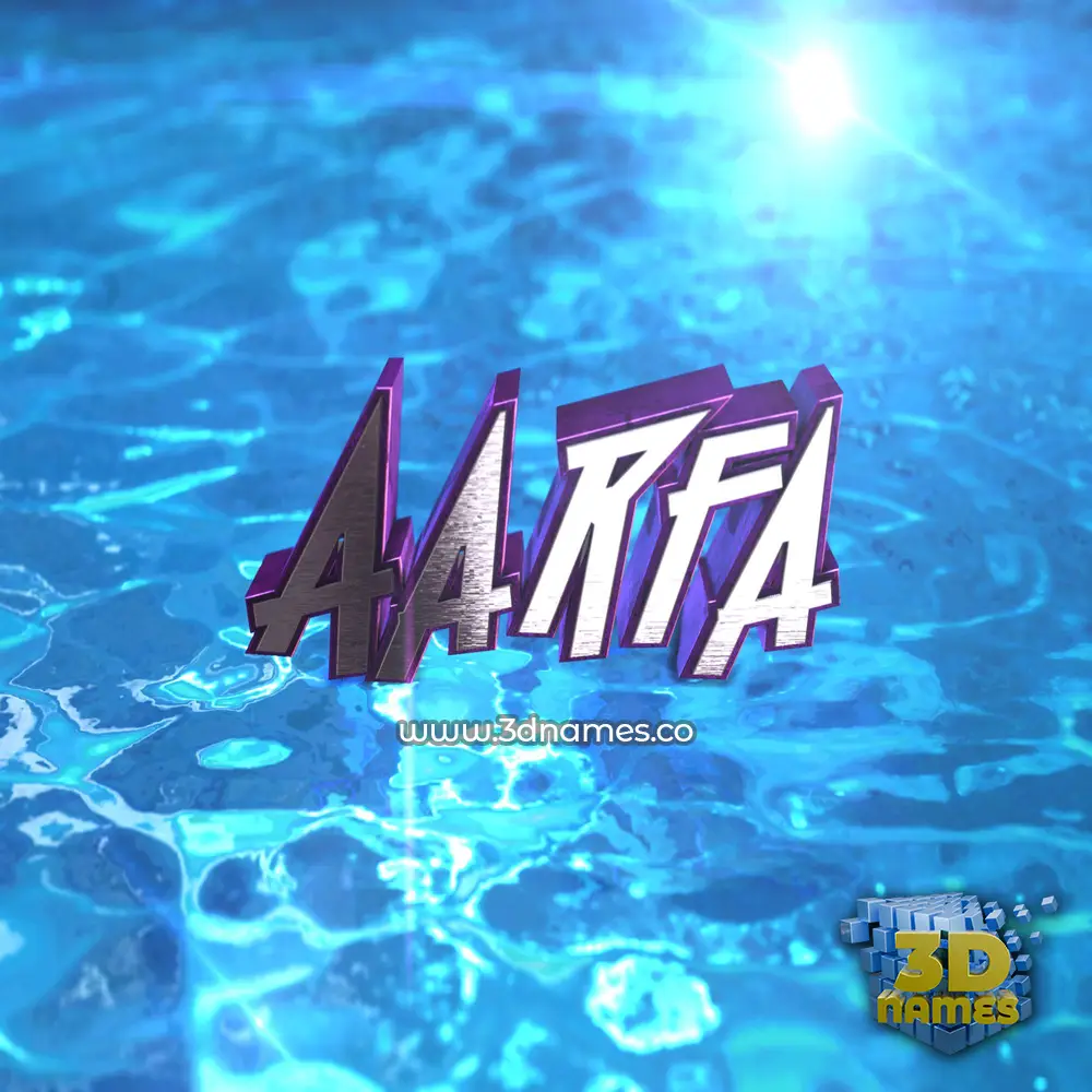 aarfa in Water 2015 style - 3D name wallpaper