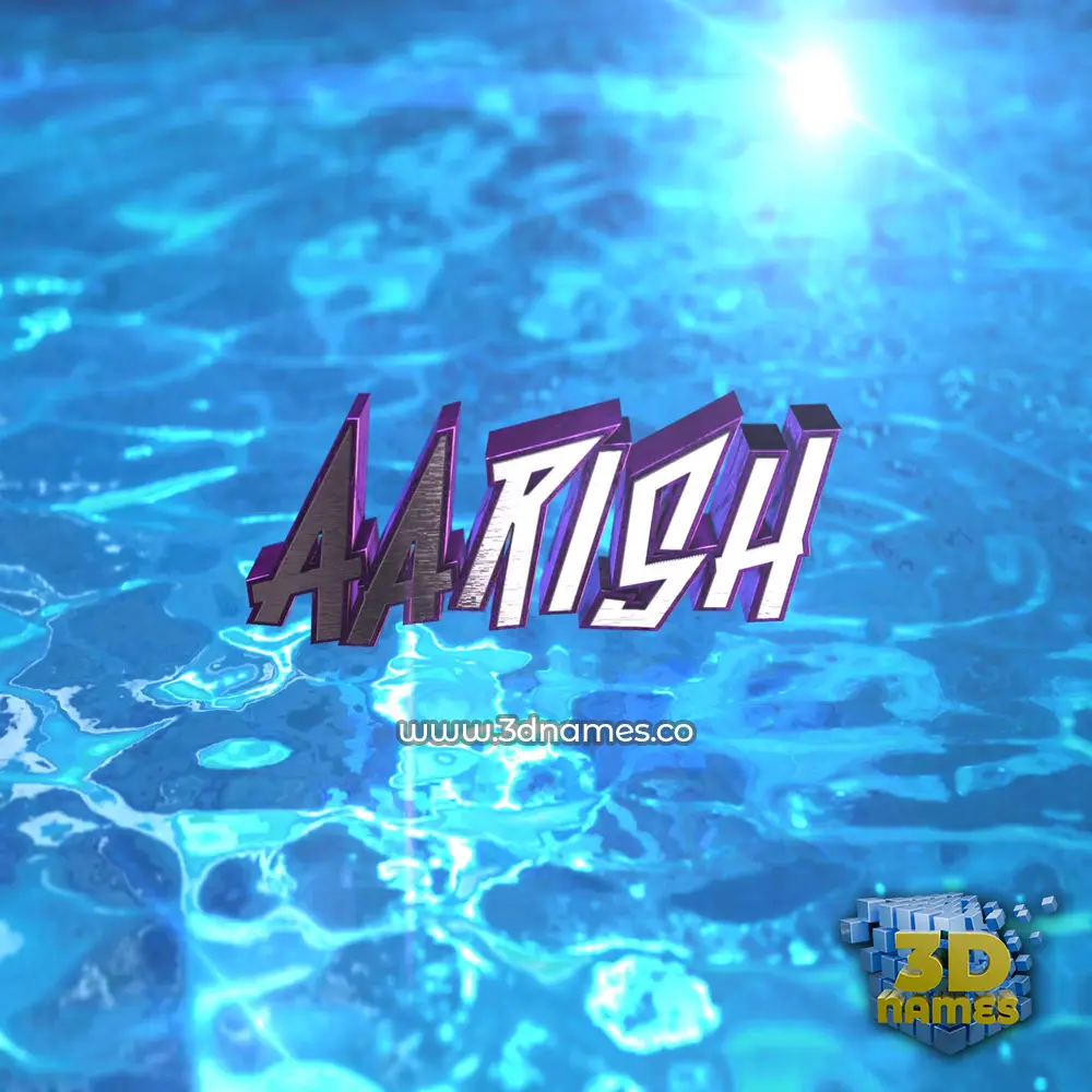 aarish in Water 2015 style - 3D name wallpaper