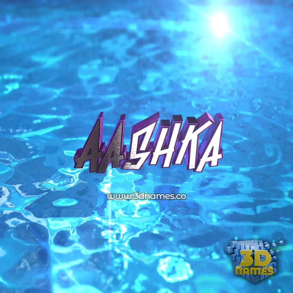 aashka in Water 2015 style - 3D name wallpaper