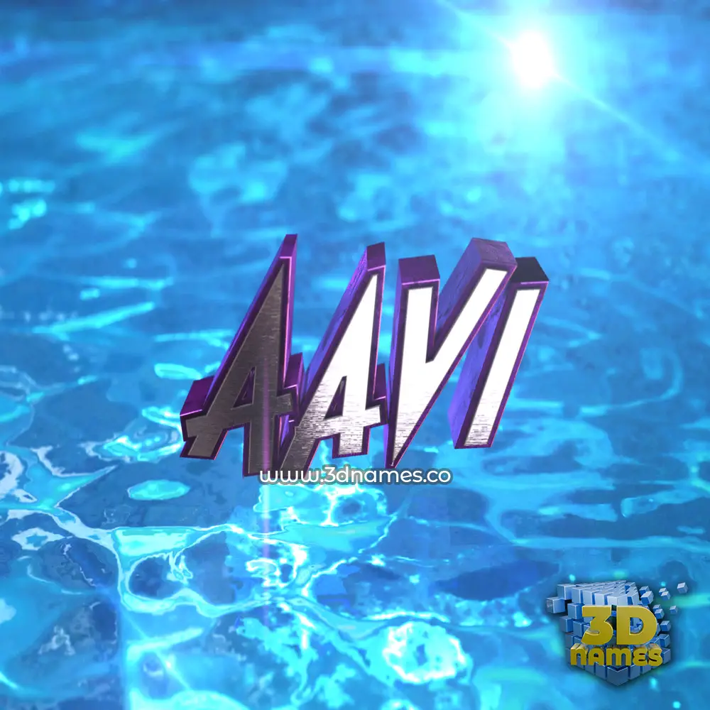 aavi in Water 2015 style - 3D name wallpaper