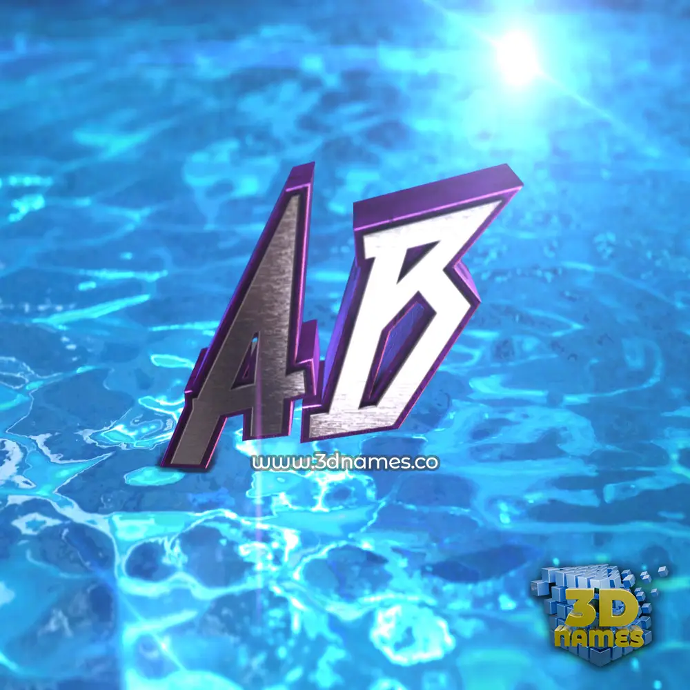 ab in Water 2015 style - 3D name wallpaper