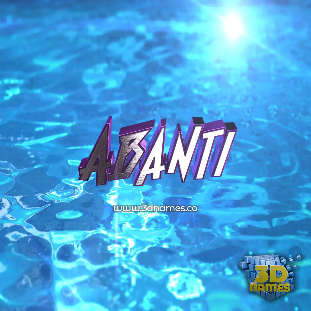 abanti in Water 2015 style - 3D name wallpaper