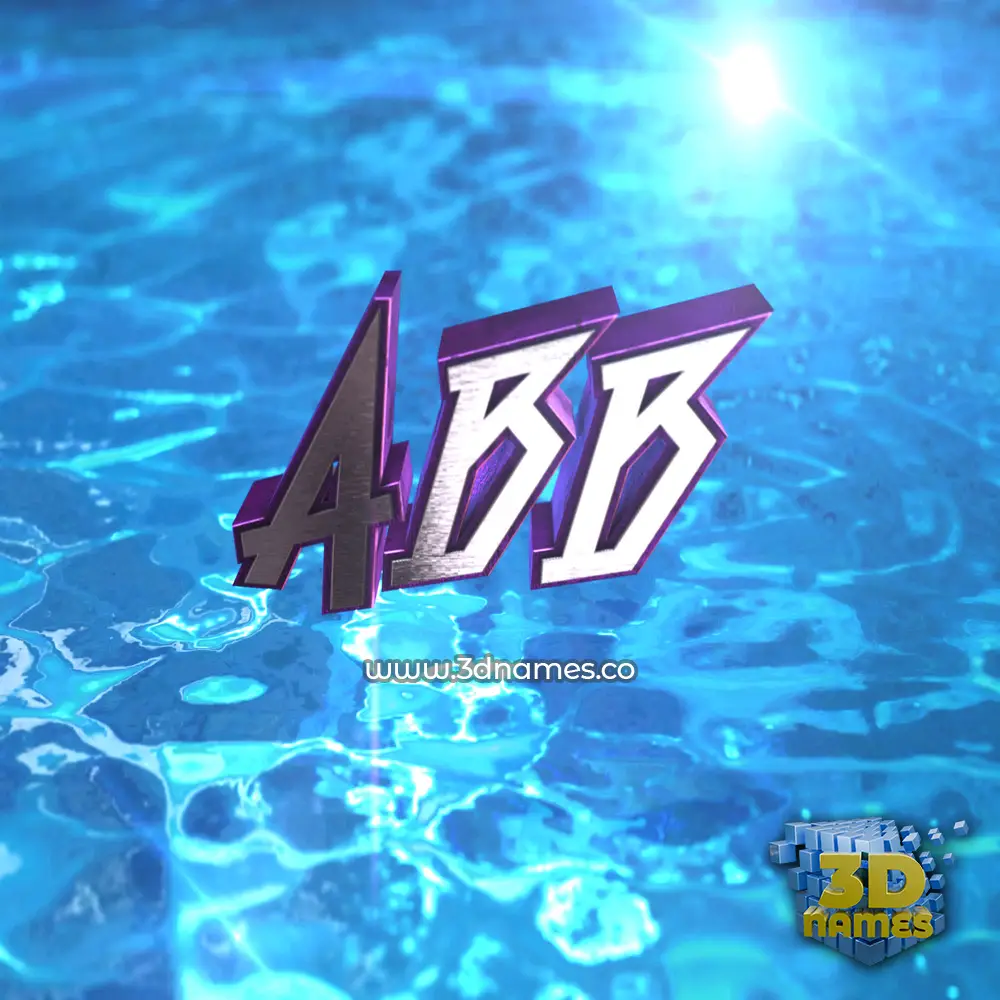 abb in Water 2015 style - 3D name wallpaper