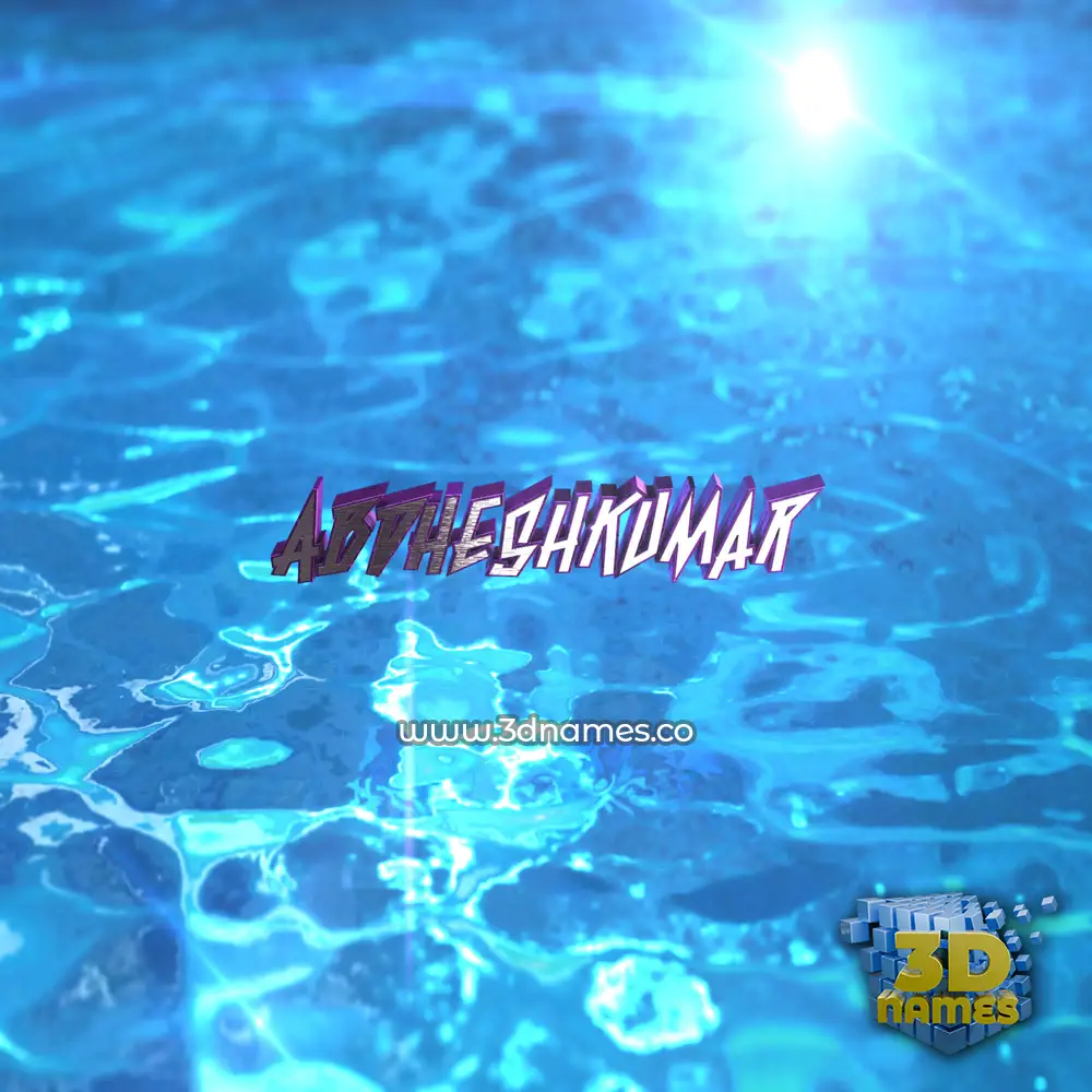 abdheshkumar in Water 2015 style - 3D name wallpaper