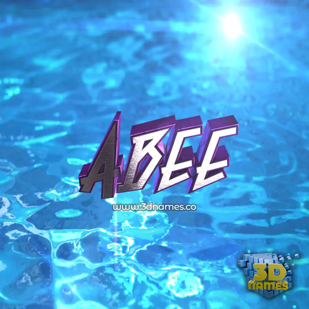 abee in Water 2015 style - 3D name wallpaper