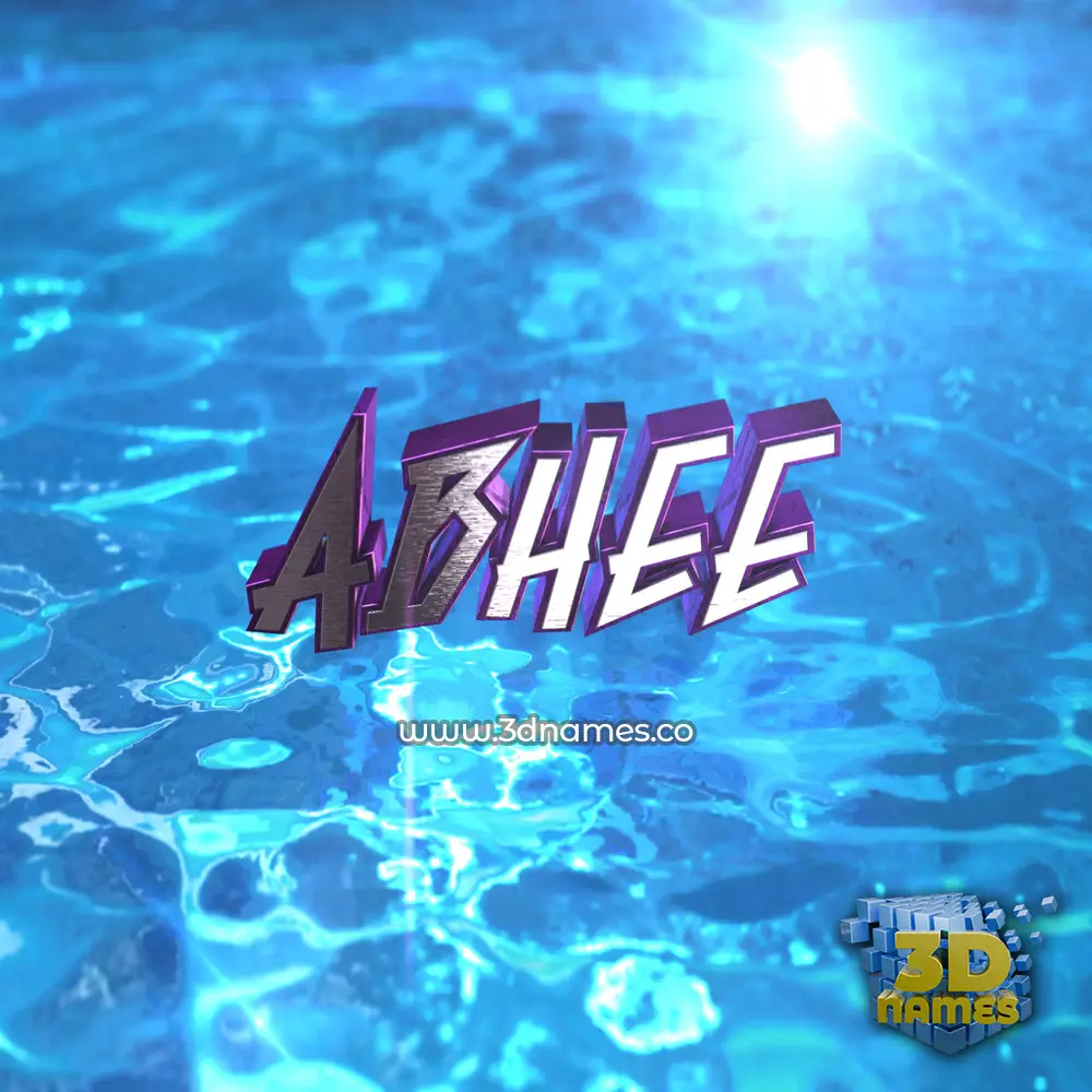 abhee in Water 2015 style - 3D name wallpaper