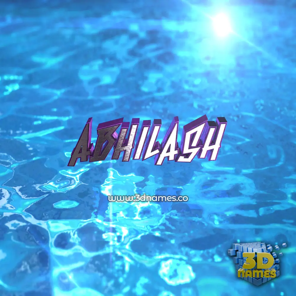 abhilash in Water 2015 style - 3D name wallpaper