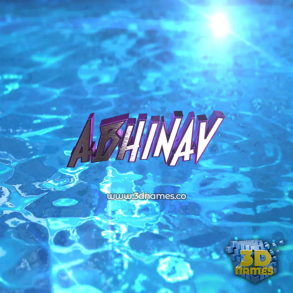 abhinav in Water 2015 style - 3D name wallpaper
