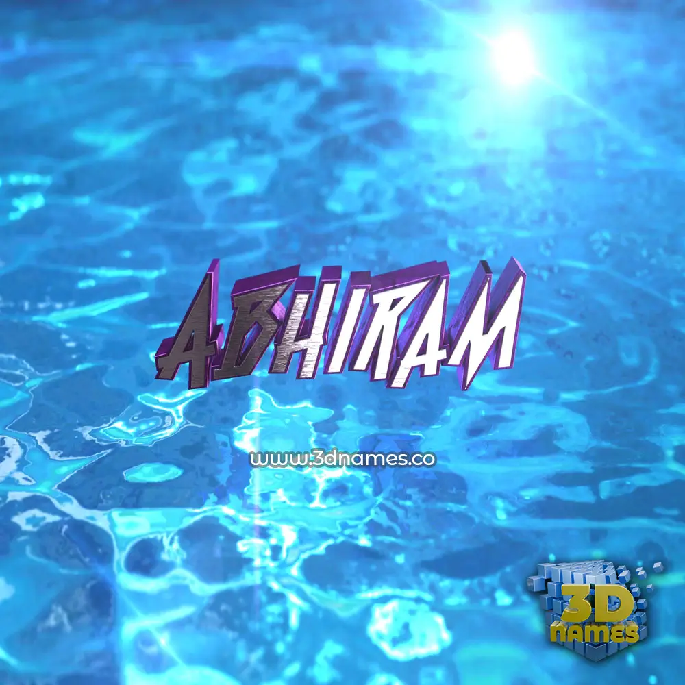 abhiram in Water 2015 style - 3D name wallpaper