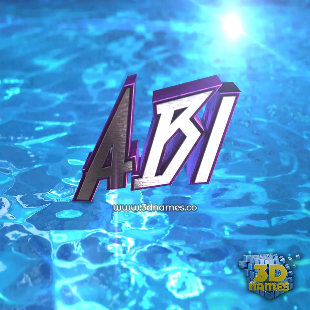 abi in Water 2015 style - 3D name wallpaper