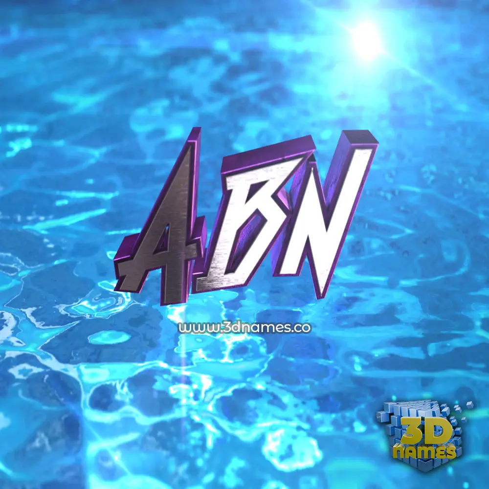 abn in Water 2015 style - 3D name wallpaper