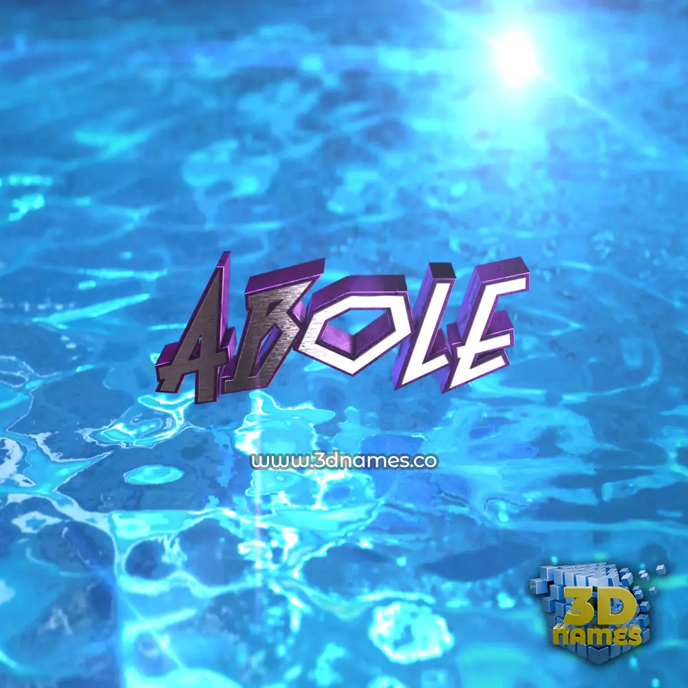 abole in Water 2015 style - 3D name wallpaper