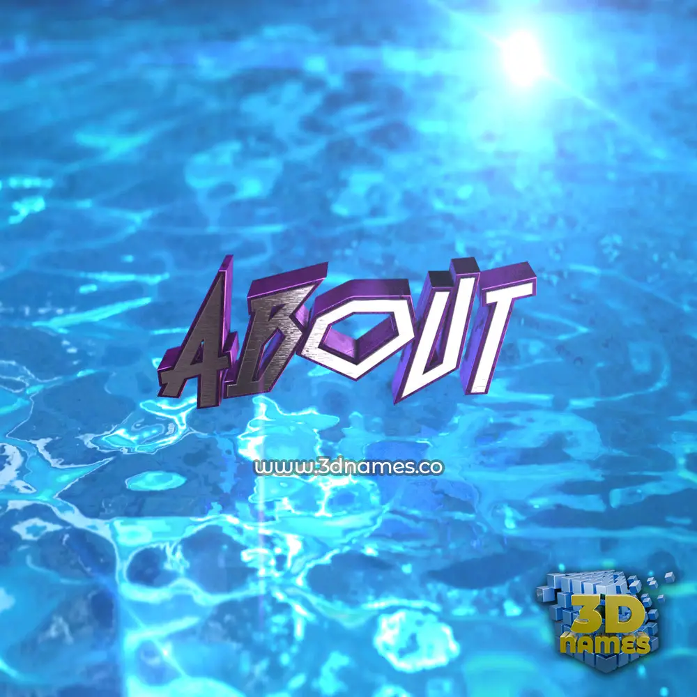 about in Water 2015 style - 3D name wallpaper