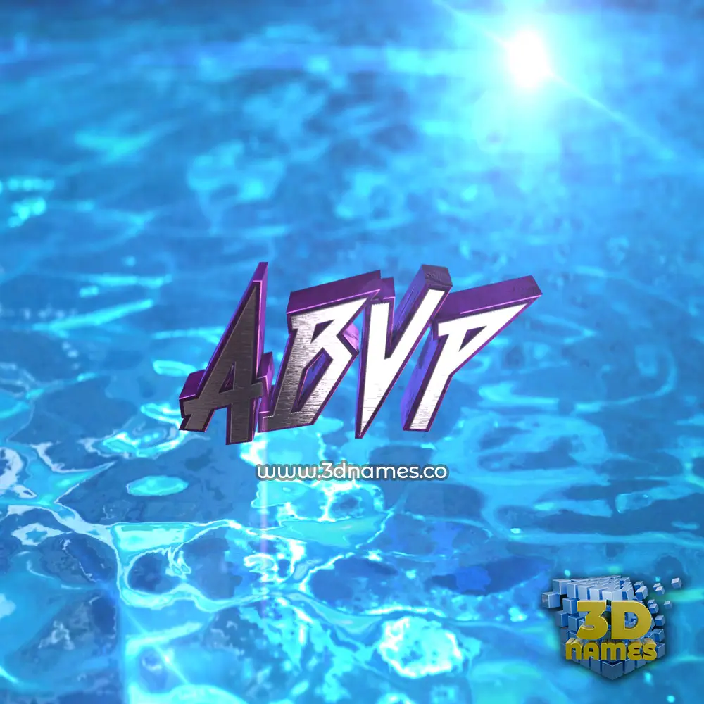 abvp in Water 2015 style - 3D name wallpaper