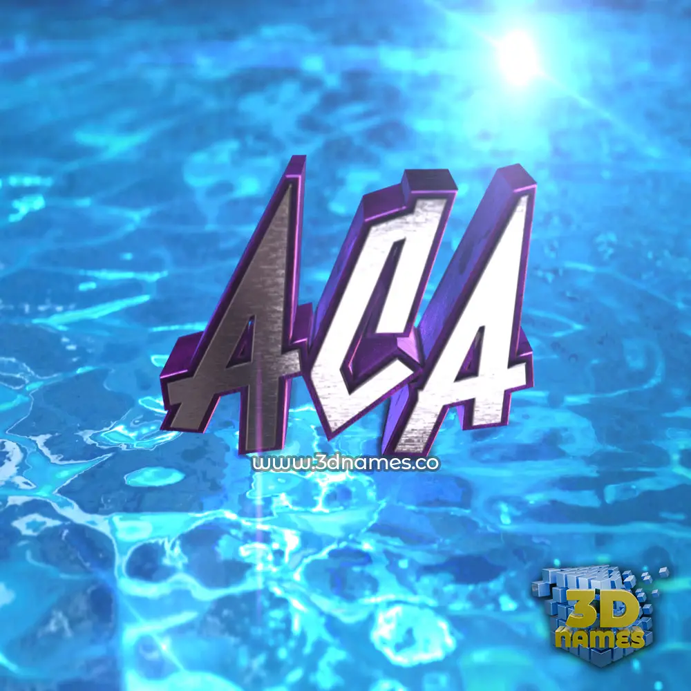 aca in Water 2015 style - 3D name wallpaper